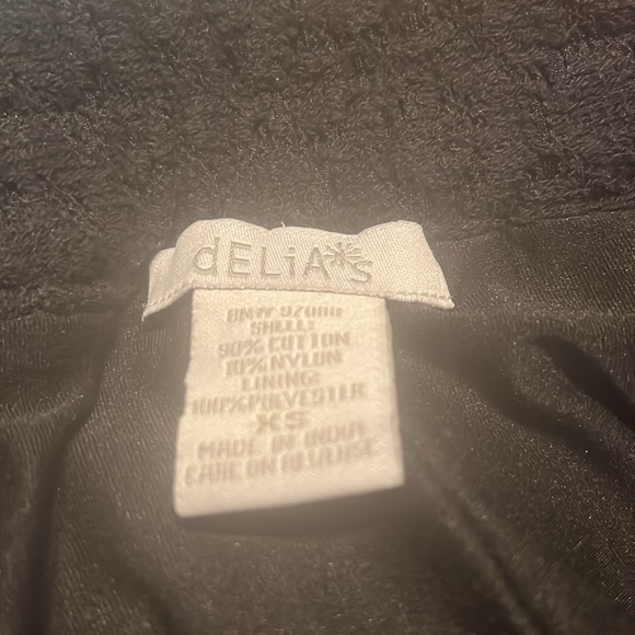 DeLiA’s Vintage Lace Sheer Black Mini Skirt Y2K Dark Emo Retro Punk Whimsigoth - Picture 5 of 5